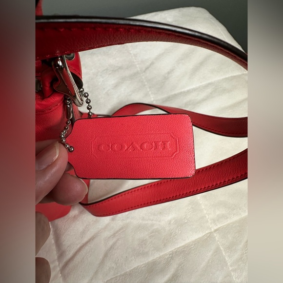 Coach 19901 Legacy Leather Mini Duffle Crossbody Bag Pink/Coral w/Tassels - Picture 8 of 16